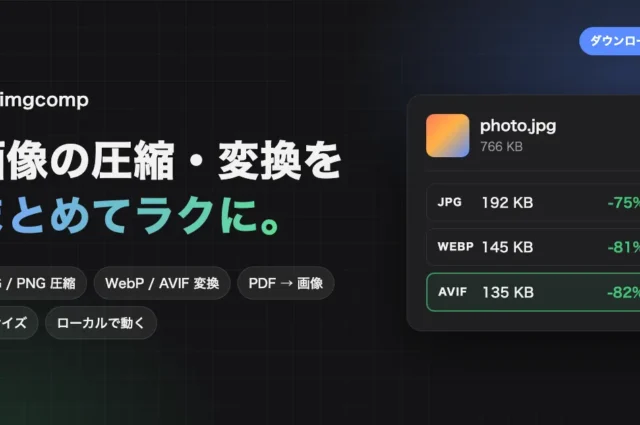 画像の圧縮・変換をまとめてラクに。